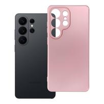 Metalinės išvaizdos dėklas telefonui SAMSUNG S26 Ultra rožinis