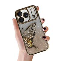 Tel Protect Butterfly vandens atsparus dėklas telefonui iPhone 17 Pro Max - auksinis