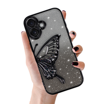 Vandeniui atsparus dėklas telefonui iPhone 17 juodas