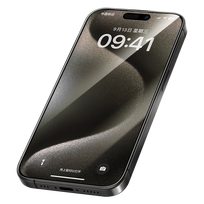 Apsauginis stiklas (m) Benks Arc Shield pilno dengimo iPhone 15 Pro Max - juodas (m)