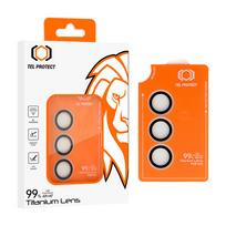 Apsauginis stiklas Tel Protect Titanium Lens 99% AR ant kameros Samsung Galaxy S25 Plus skaidrus (3 lęšiai)