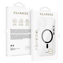 Liavec Blizgus Magnetinis Skaidrus dėklas telefonui Iphone 16 juoda
