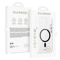 Liavec Blizgus Magnetinis Skaidrus dėklas telefonui Iphone 14 Pro juoda