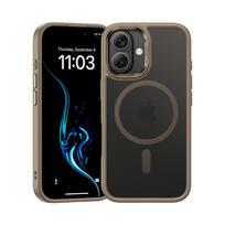 Benks magnetinis Mist dėklas telefonui su metaliniu rėmeliu, skirtas Iphone 16, titano spalvos