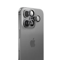 Benks grūdintas stiklas Glass Warrior objektyvo apsauga kamerai, skirtas iPhone 16 Pro/16 Pro Max (3 objektyvai), sidabrinė