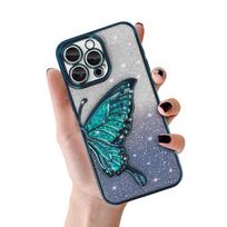 Tel Protect Butterfly vandeniui atsparus dėklas telefonui iPhone 16 Pro Max - mėlynas
