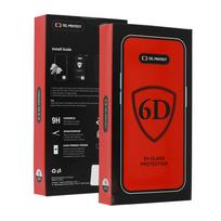 Tel Protect pilno klijavimo 6D apsauginis stiklas IPHONE 12 PRO MAX juodas - 10 rinkinys