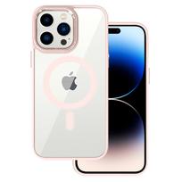Tel Protect Magnetinis Skaidrus dėklas telefonui iPhone 11 Pro Max rožinis