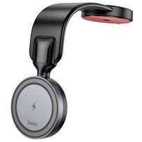 Belaidis automobilinis įkroviklis-laikiklis Hoco (HW29) (MagSafe 15W) tvirtinamas ant konsolės/lango juodas