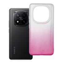 SHINING dėklas telefonui XIAOMI Redmi Note 14 Pro Plus 5G permatomas rožinis