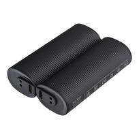 Išorinė baterija VEGER 2 x 5000 mAh su rankų šildytuvu 2,4A 2 vnt juoda ir sidabrinė