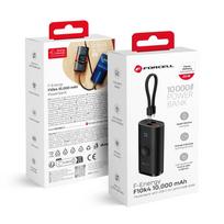 Išorinė baterija Forcell F-Energy F10K4 PD QC3.0 3A 22,5W 10000 mAh su Apple Watch suderinta juoda
