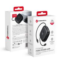 Išorinė baterija suderinama su MagSafe Forcell F-Energy F10K5 PD3.1 QC3.0 3A 22,5W 10000 mAh suderinama su Apple Watch juoda