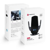 Belaidis automobilinis įkroviklis-laikiklis Forcell (HS1) (15W) su automatiniu užrakinimu