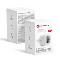 FORCELL F-ENERGY EU02 išmanusis kištukas 230V su WiFi, programuotoju ir Tuya/Amazon Alexa palaikymu - baltas