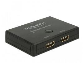 Delock HDMI Switch 2 - 1 bidirectional 4K 60Hz, HDMI Switch (black)