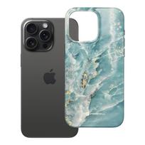FORCELL F-PROTECT Mirage, karinio lygio dėklas su MagSafe, suderinamas su IPHONE 15 PRO MAX žalias marmuras