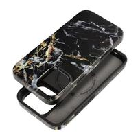 FORCELL F-PROTECT Mirage, karinio kritimo testuotas dėklas telefonui suderinamas su MagSafe IPHONE 16 PLUS juodas marmuras