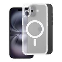 FROST MAG COVER dėklas telefonui su kameros apsauga, suderinamas su MagSafe, skirtas IPHONE 15 Plus, šerkšninė skaidri