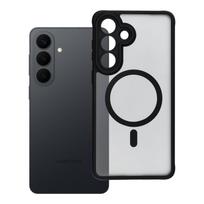 FULL MATTE MAG COVER dėklas telefonui suderinamas su MagSafe Samsung S26 Edge juoda