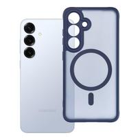 FULL MATTE MAG COVER dėklas telefonui suderinamas su MagSafe Samsung S25 mėlyna