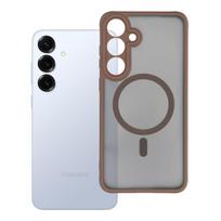 Itin matinis MAG COVER dėklas telefonui su MagSafe skirtas SAMSUNG S25 Plus – rudas