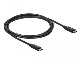 Delock USB4 Gen 2x2 Cable, USB-C Male to USB-C Male (black, 2 meters, PD, charging up to 100 watts)