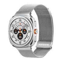 DUX DUCIS laikrodžio dirželis MILANESE nerūdijančio plieno magnetinis 47 mm sidabro spalvos