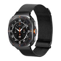 DUX DUCIS laikrodžio dirželis MILANESE nerūdijančio plieno magnetinis 47 mm juodas