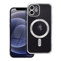 ELECTRO MAG COVER dėklas telefonui suderinamas su MagSafe iPhone 12 sidabrinis