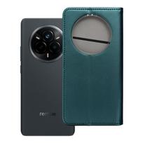 SMART MAGNETO knyginis dėklas telefonui REALME 14 PRO tamsiai žalias