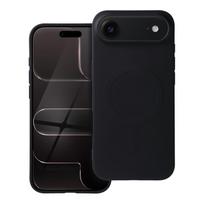 Silikoninis MAG COVER dėklas telefonui iPhone 17 Air juodas su dideliu įpjovimu, suderinamas su MagSafe