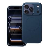 Silikoninis Magnetinis dėklas telefonui (su didele anga), suderinamas su MagSafe, skirtas iPhone 17 Pro, mėlynas
