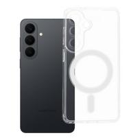 CLEAR MAG COVER dėklas telefonui su kameros apsauga, suderinamas su Magnetiniu SAMSUNG S26 Pro permatomas
