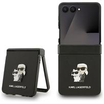 KARL LAGERFELD dėklas telefonui SAMSUNG Z Flip7 KLHCZF7SAPKCNPK (Saffiano KC PIN) juodas