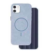 Blizgus plonas magnetinis dėklas telefonui iPhone 12 / 12 Pro 6,1" mėlynas