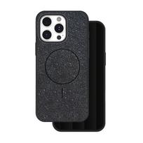 Blizgus plonas magnetinis dėklas telefonui iPhone 15 Pro 6,1" juodas