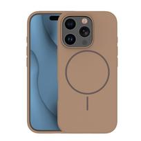Silikoninis Itin plonas Magnetinis dėklas telefonui iPhone 14 6,1" rudas