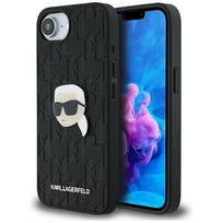 Karl Lagerfeld Monogram Karl Head Pin dėklas telefonui iPhone 16e - juodas