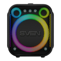 SVEN PS-880, black, power output 110W (RMS), TWS, Bluetooth, FM, USB, microSD, LED-display, lithium battery