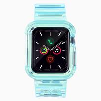 Silikoninė apyrankė dirželis dėklas dirželis šviesos rinkinys Apple Watch 40mm - mėlynas