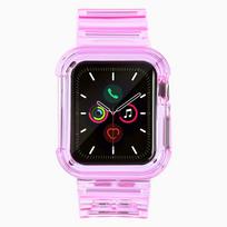 Silikoninė apyrankė dirželis dėklas dirželis šviesos rinkinys Apple Watch 40mm - raudonas