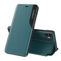 Dėklas telefonui iš ekologiškos odos, elegantiško knygų spintos tipo dėklas su stovu, skirtas iPhone 13 Pro, žalias