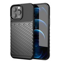 Thunder dėklas lankstus tvirtas patvarus dangtelis TPU dėklas iPhone 13 Pro Max juodas