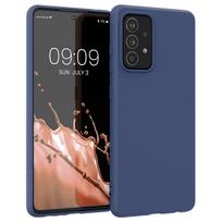 Silikoninis dėklas telefonui minkštas lankstus guminis dangtelis Samsung Galaxy A22 4G mėlynas