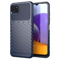 Thunder dėklas telefonui lankstus tvirtas atsparus TPU dėklas Samsung Galaxy A22 5G mėlynas