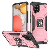 Wozinsky Ring Armor dėklas su stovu tvirtas apsauginis dangtelis Samsung Galaxy A42 5G rožinis
