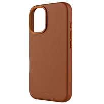 Fixed MagLeather | Back Cover | Apple | iPhone 16 | Leather | Brown