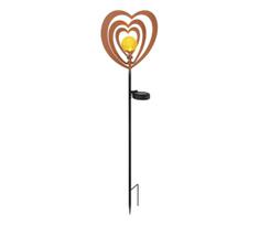 Globo 36580R - LED saulės šviestuvas LED/0,06W/3V IP44, rūdinto metalo širdies formos