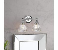 Quintiesse QN-KEYNES2-BATH-LED Vonios sieninis šviestuvas KEYNES, 2x G9/3W/230V, IP44, blizgus chromo paviršius